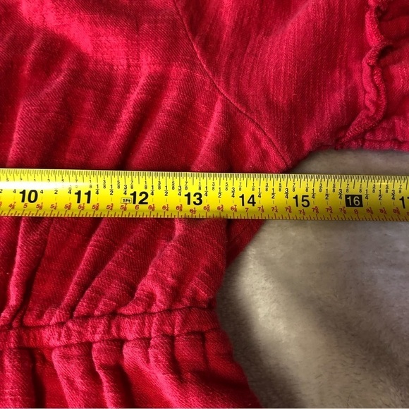 Billabong Red Sincerely Jules Lovers Wish V Neck Mid Thigh Dress Size Small - Picture 8 of 12